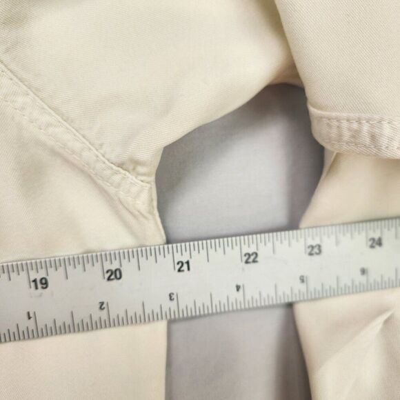 Pulp Button Up Womens Shirt Size S Long Sleeve Ivory Beige Junlon Nylon Collared - Picture 3 of 7